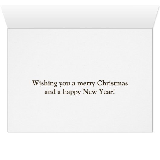 Winter Deer Forest Joyeuses Vacances (Intérieur Horizontal (Bas))