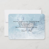 Winter Deer met Pine Trees Merry Kerstmis Kaart (Achterkant)