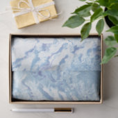 Winter Deer Snow Falling kerstboom Blue White Tissuepapier (Geschenk)