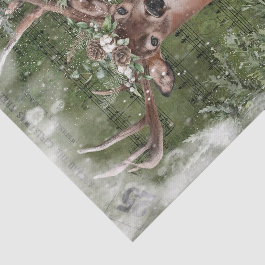 Winter Deer Tissue Paper Tissuepapier (Detail)