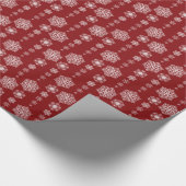Winter Delight Red Holiday Wrapping Papper Cadeaupapier (Hoek)