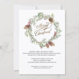 Winter dennen kegels rode bessen kerstfeest