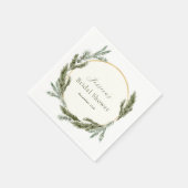 Winter dennenbruiloft servet (Hoek)