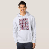 Winter Design Mannen Pattern Hooded Sweatshirt (Voorkant volledig)