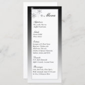 Winter Diamond Wedding Menu Labels (Voorkant / Achterkant)