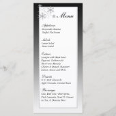 Winter Diamond Wedding Menu Labels (Voorkant)