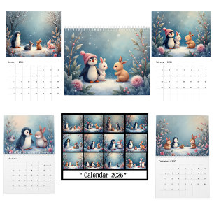 Winter Dieren Kalender