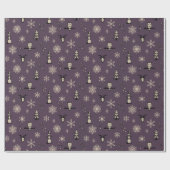 Winter Dingen Inpakpapier - Fig, Steenkool, Duif (Vlak)