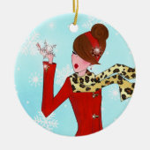 "Winter DIVA" keramisch Ornament (Voorkant)