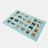 Winter Dog Faces Deurmat (Schuin)