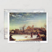 Winter door Rembrandt Harmenszoon Van Rijn Briefkaart (Voorkant / Achterkant)