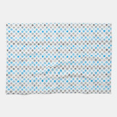 Winter Dot Pattern Wit Blauw Grijs Keuken Handdoek (Horizontaal)