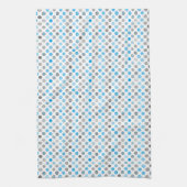 Winter Dot Pattern Wit Blauw Grijs Keuken Handdoek (Verticaal)