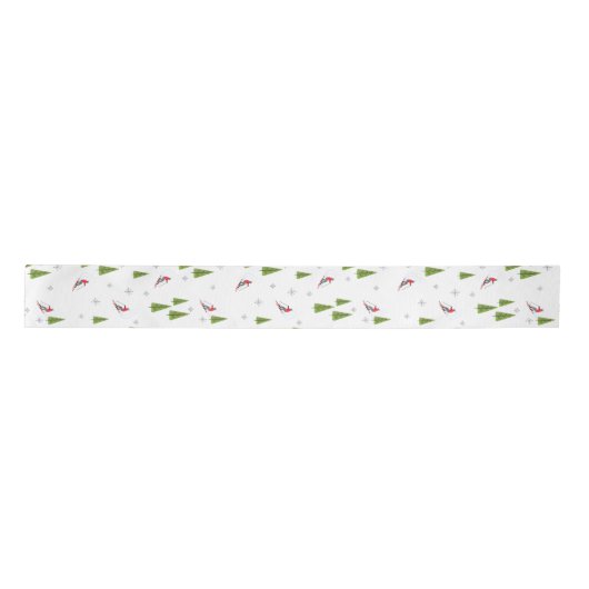 Winter Downhill Ski Pattern Lint (Voorkant)