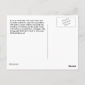 WINTER DOWNTOWN, GRAND HAVEN, MI. VS. BRIEFKAART (Achterkant)