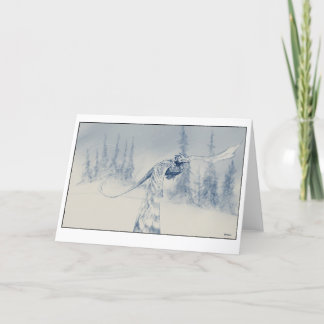 Winter Draak Feestdagen Kaart