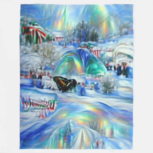 Winter Dreamscape Fleece Deken (Voorkant)