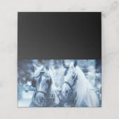 Winter Drivers Foto van het prachtige paardenteam (Buitenkant ongevouwen)