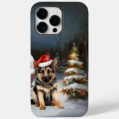 Winter Duitse Herder Caravan Kerstavontuur Case-Mate iPhone Case (Achterkant)
