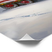 Winter Duitse Herder Caravan Kerstavontuur Perfect Poster (Hoek)