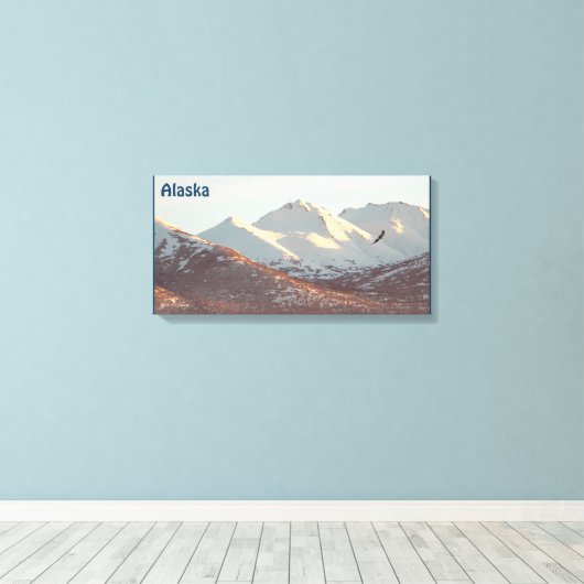 Winter Eagle Canvas Afdruk (Insitu (Houten vloer))