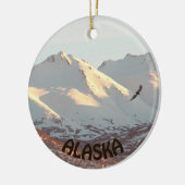 Winter Eagle Keramisch Ornament (Links)