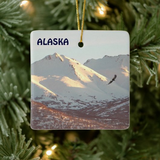 Winter Eagle Keramisch Ornament (Boom)