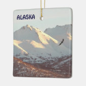 Winter Eagle Keramisch Ornament (Links)