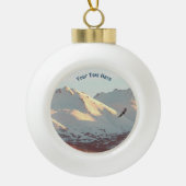 Winter Eagle Keramische Bal Ornament (Voorkant)