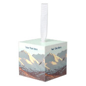 Winter Eagle Kubus Ornament (Voorkant hoekig)