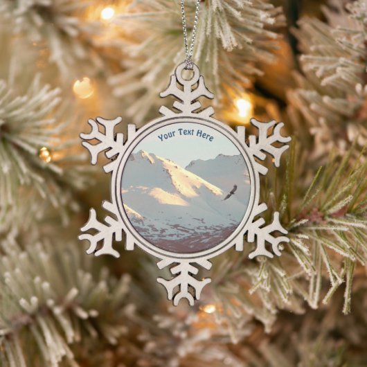 Winter Eagle Tin Sneeuwvlok Ornament (Boom)