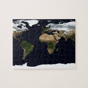 Winter Earth Geografische Wereld Atlas Map Legpuzzel