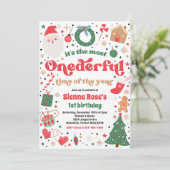 Winter een heerlijk rood kerstfeest kaart (Staand voorkant)