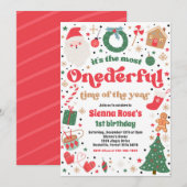 Winter een heerlijk rood kerstfeest kaart (Voorkant / Achterkant)