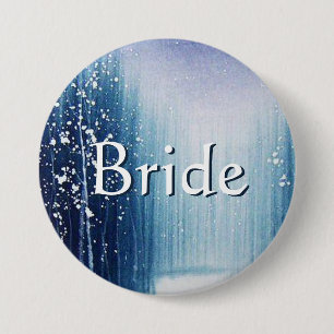 Winter Egrets Bride Button