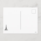 Winter Eiffeltoren, Snowflake-ballonkerst Feestdagenkaart (Achterkant)