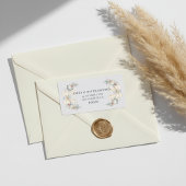 Winter Elegance with Cream Bow Address Label