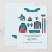 Winter Elements nodiging Kaart (Voorkant / Achterkant)