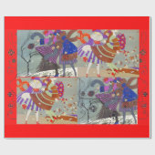 WINTER EN HERFST ART DECO BEAUTY MODE ,red Cadeaupapier (Vlak)