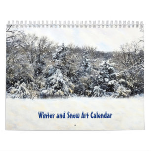 Winter- en sneeuwkunstkalender kalender