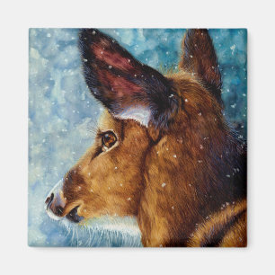 Winter Enchantment - Deer Magnet Magneet