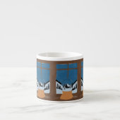 Winter Espresso Mug - Snow Globe Scene Espresso Kop (Voorkant)
