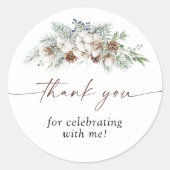 Winter Evergreen Bedankt voor de Sticker (Voorkant)