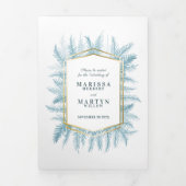 Winter evergreen blauwe sparren foto winter bruilo drieluik programma (Cover)