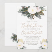 Winter Evergreen Bridal Shower Kaart (Voorkant / Achterkant)