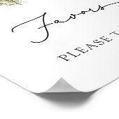 Winter Evergreen en Pine Favors Neem er alsjeblief Poster (Hoek)