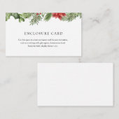Winter Evergreen Enclosure Card Informatiekaartje (Voorkant / Achterkant)