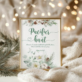 Winter evergreen Fopspeen jacht baby shower spel Poster