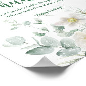 Winter evergreen Fopspeen jacht baby shower spel Poster (Hoek)