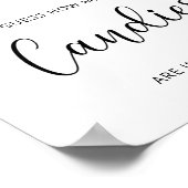 Winter evergreen Raad hoeveel snoepjes Poster (Hoek)